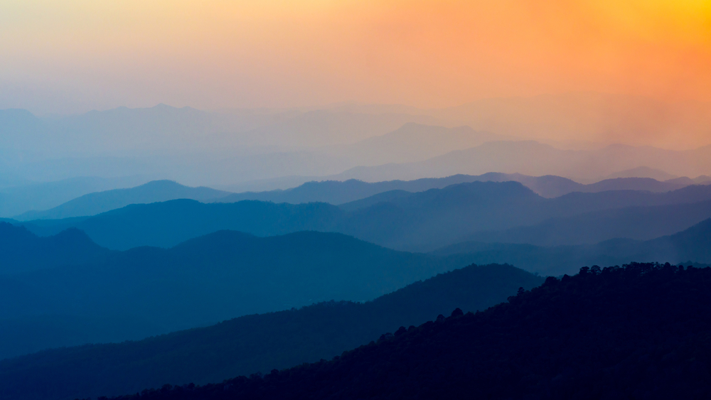 Majestic,Sunset,In,The,Blue,Mountains,Landscape,,,Panorama | Luminarneo Blog