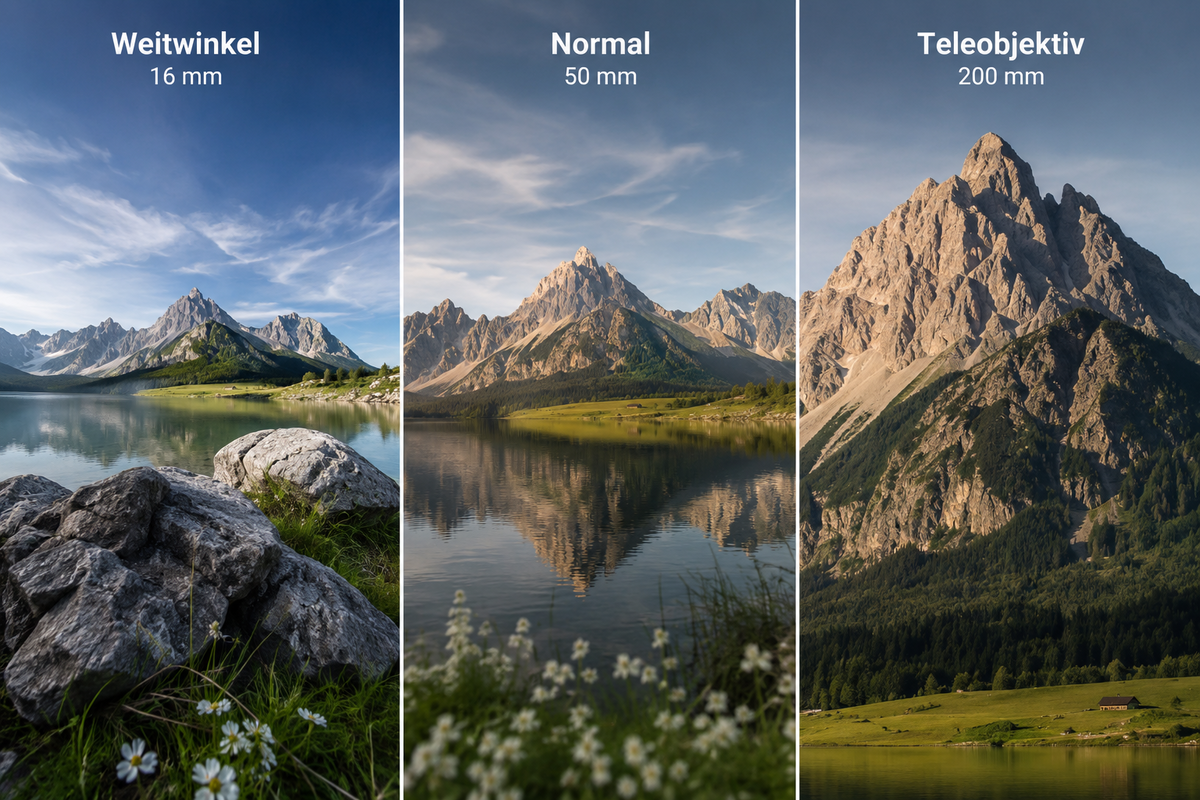 Landschaft mit verschiedenen Brennweiten im Vergleich | Luminar Neo Blog