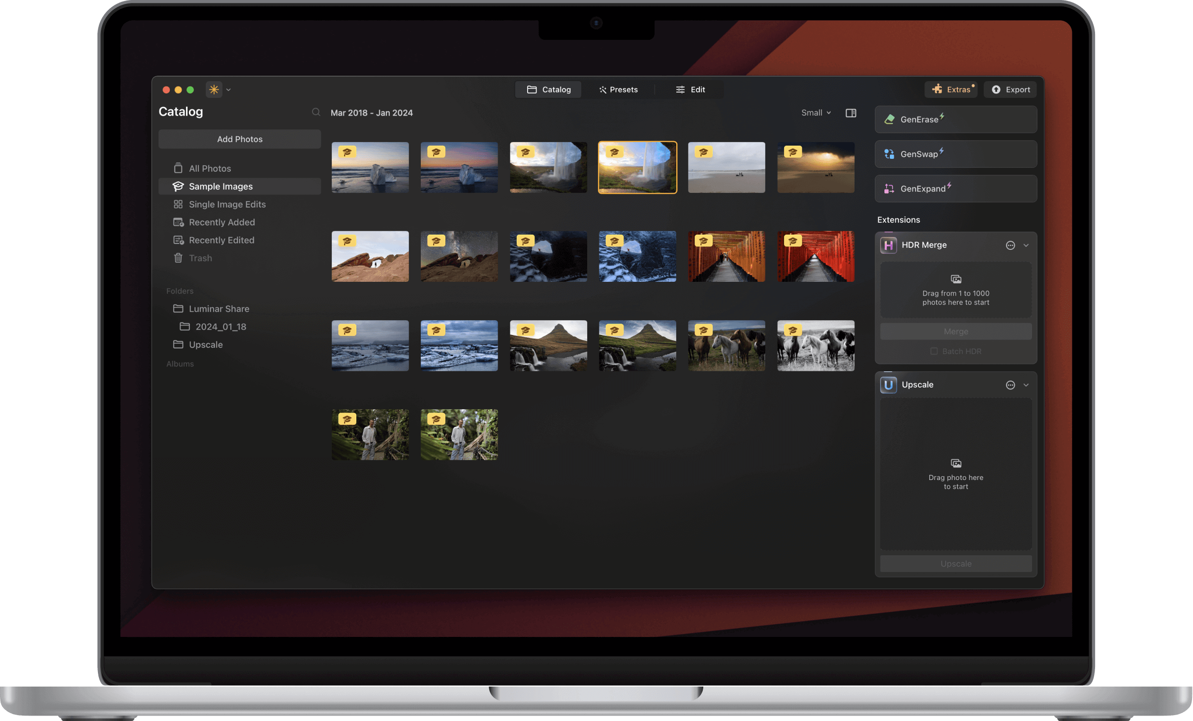 Erweiterte macOS-Ansicht mit Tools | LuminarNeo.de