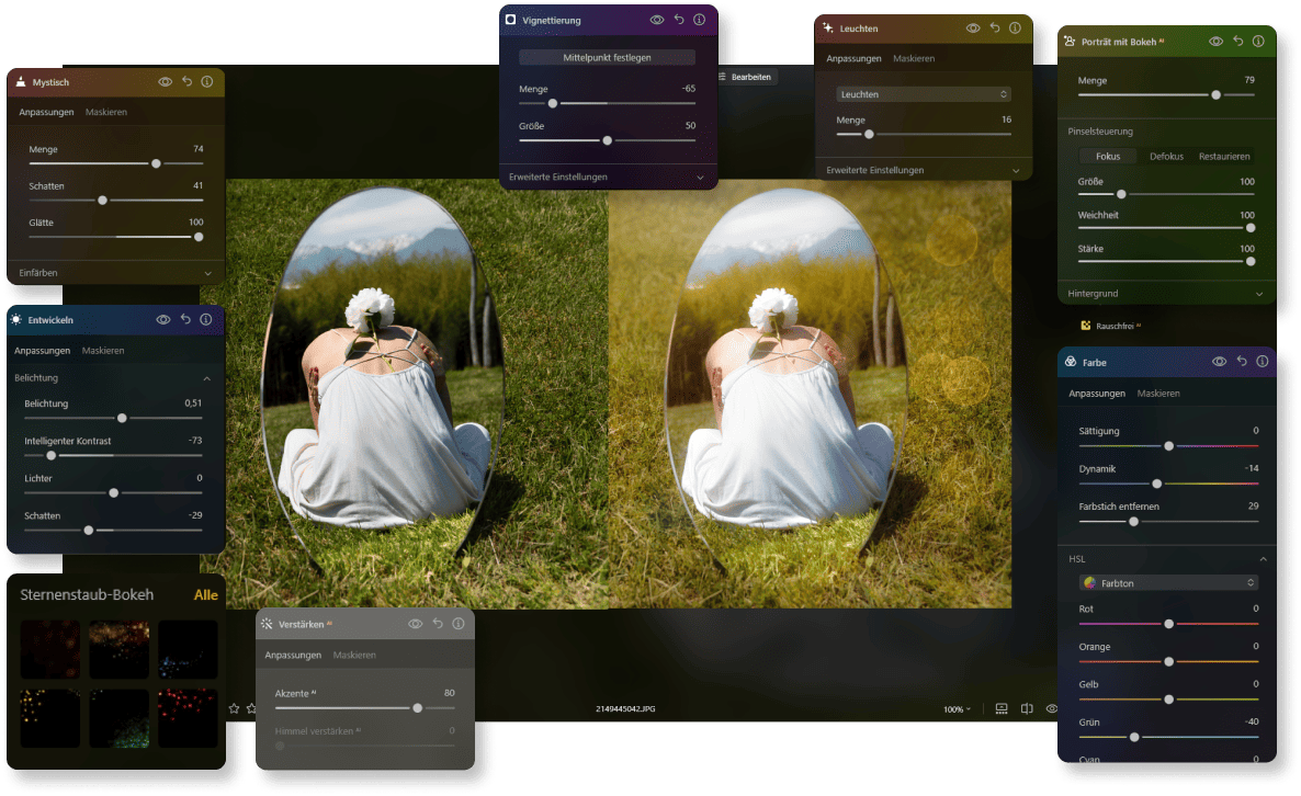 Beispiel für die Bearbeitung eines Fotos mit einem Spiegel in Luminar Neo | Luminar Neo Blog