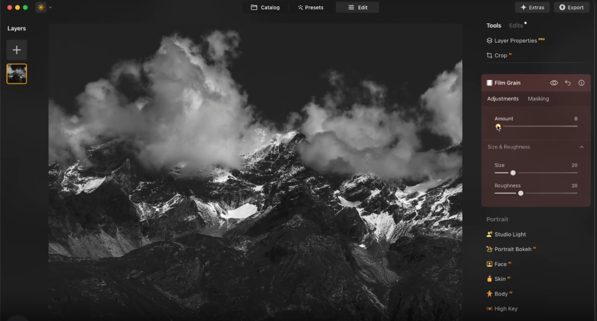 Screenshot der Bearbeitungssoftware Luminar Neo | Blog DE