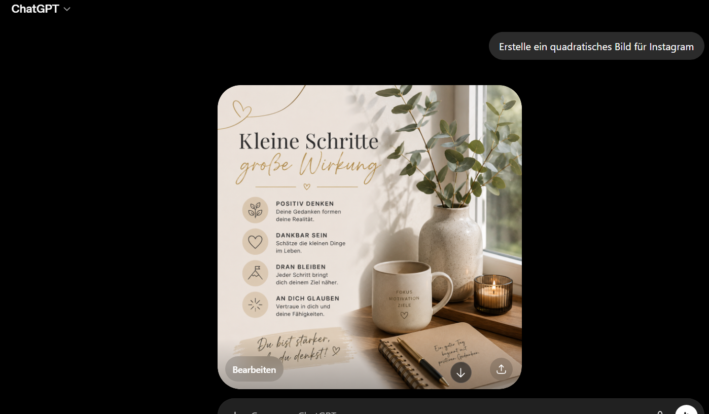 Ein quadratisches Bild, das im GPT-Chat erstellt wurde | Luminar Neo Blog