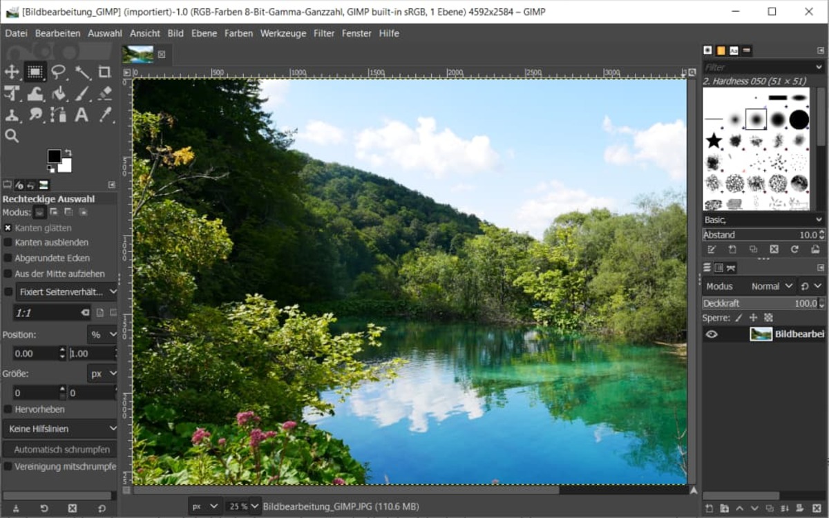 Screenshot des GIMP-Programms| Luminar Neo Blog 