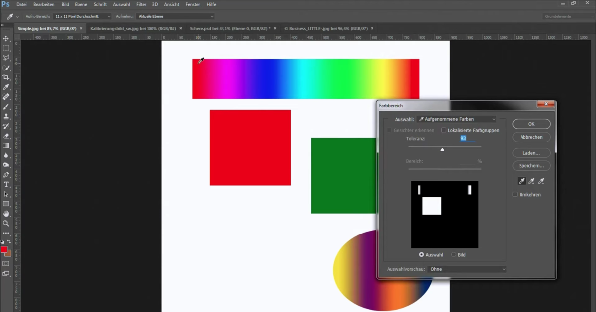 Farbbereichsauswahl-Tool freistellen in Photoshop | Luminar Neo Blog 