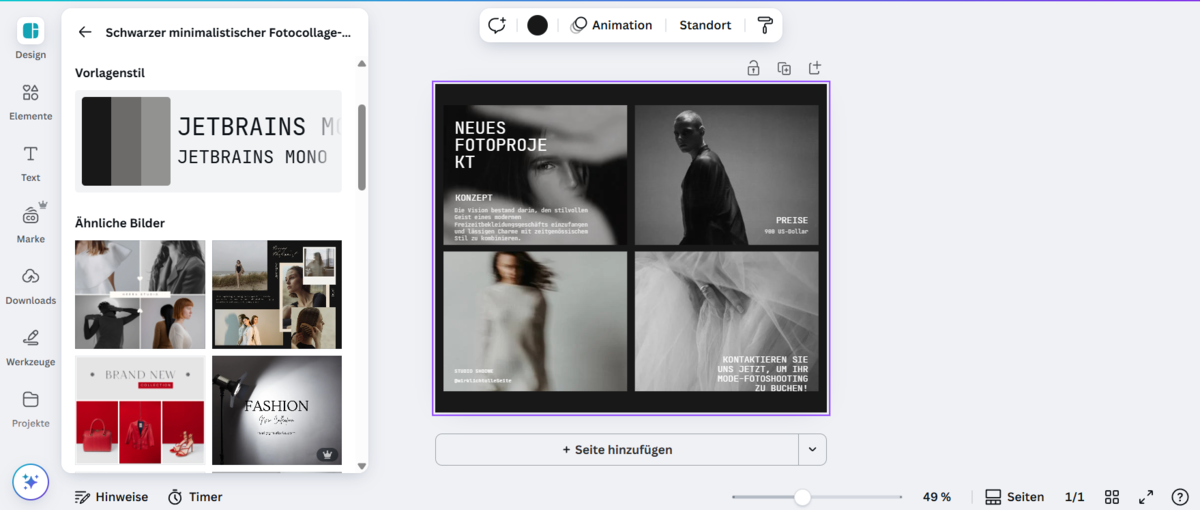 Vorlagenstil in Canva | Luminar Neo Blog 