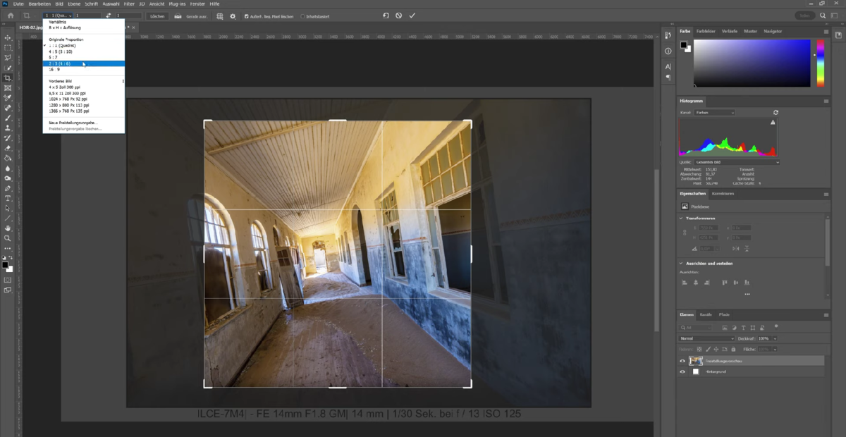 Zuschneiden eines Fotos in Photoshop | Luminar Neo Blog 