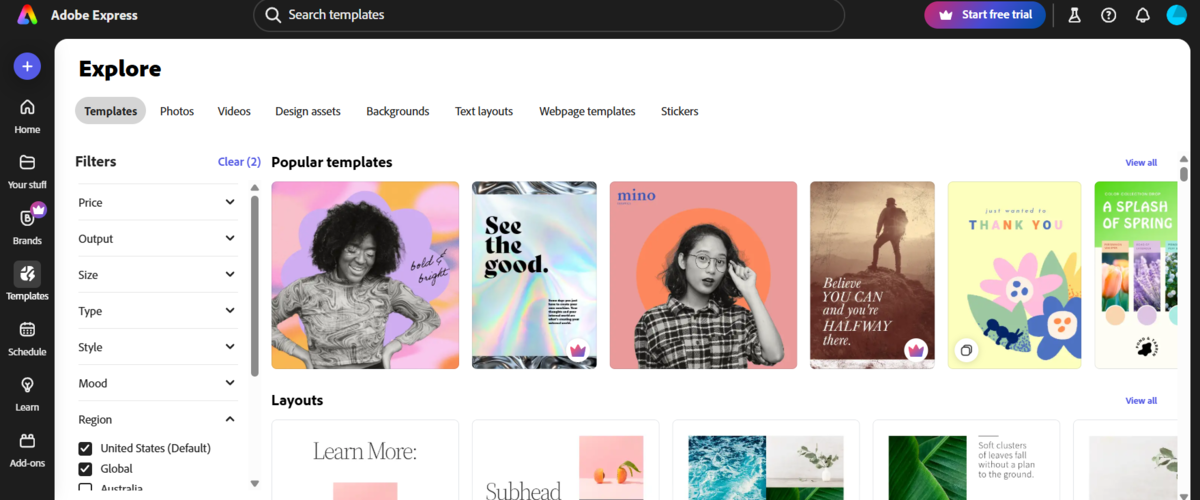 Ausführungen Adobe Express | Luminar Neo Blog