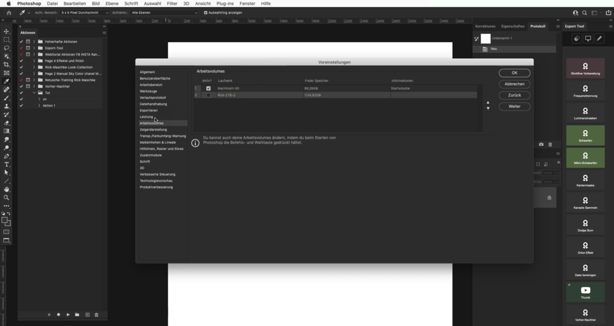 Photoshop kann Festplatten verwenden | Luminar Neo Blog