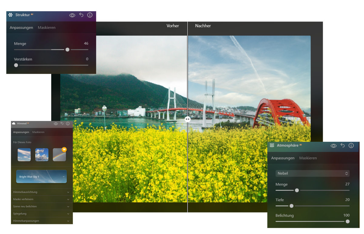 SkyAI AtmosphereAI Und StructureAI in Luminar Neo | Luminar Neo Blog