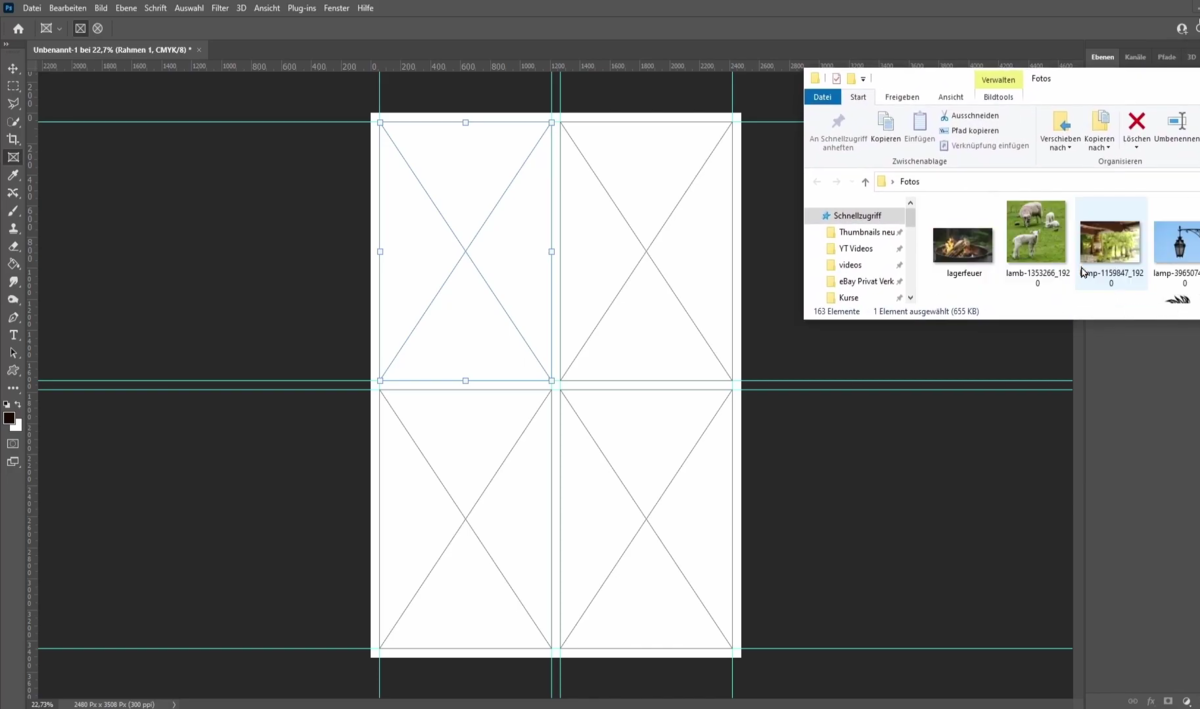 Hinzufügen von Fotos zu einer Collage in Photoshop | Luminar Neo Blog

