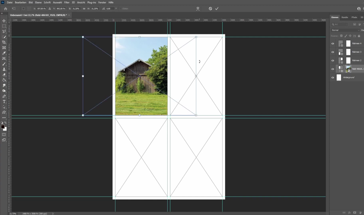 Einfügen und Bearbeiten von Fotos in einer Collage in Photoshop | Luminar Neo Blog

