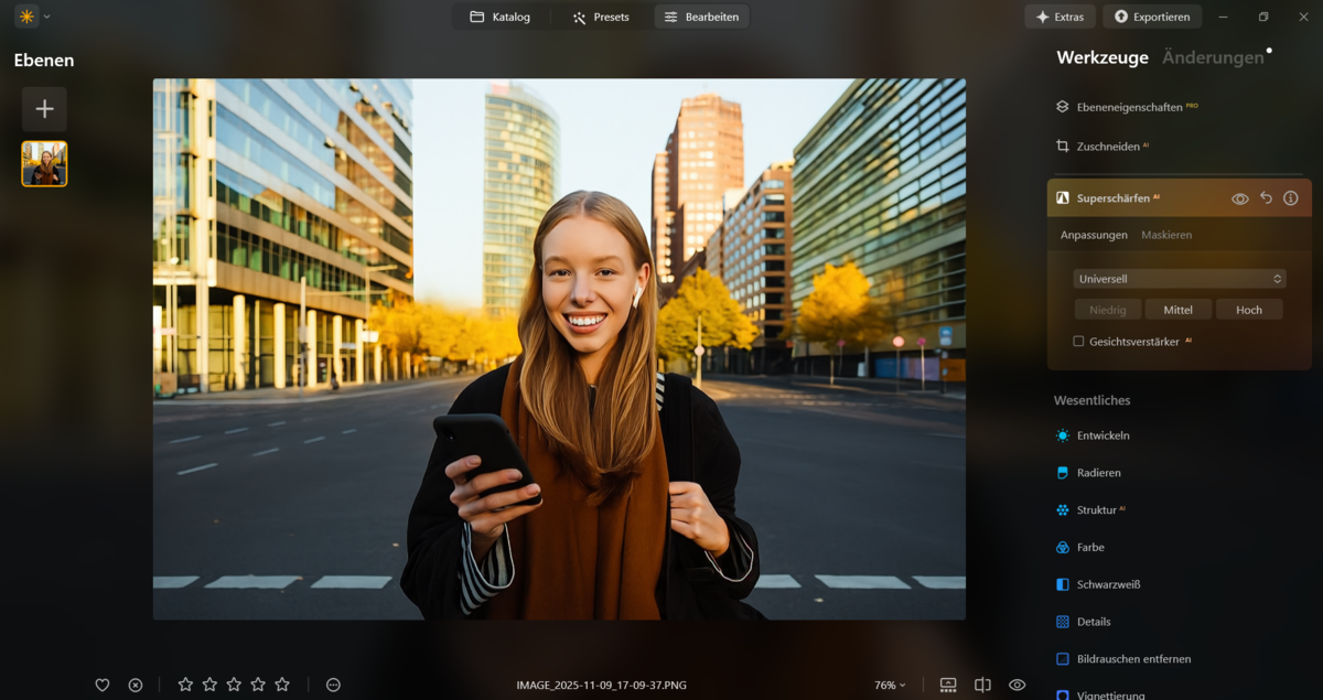 Speichern eines bearbeiteten Fotos im GPT-Chat | Luminar Neo Blog