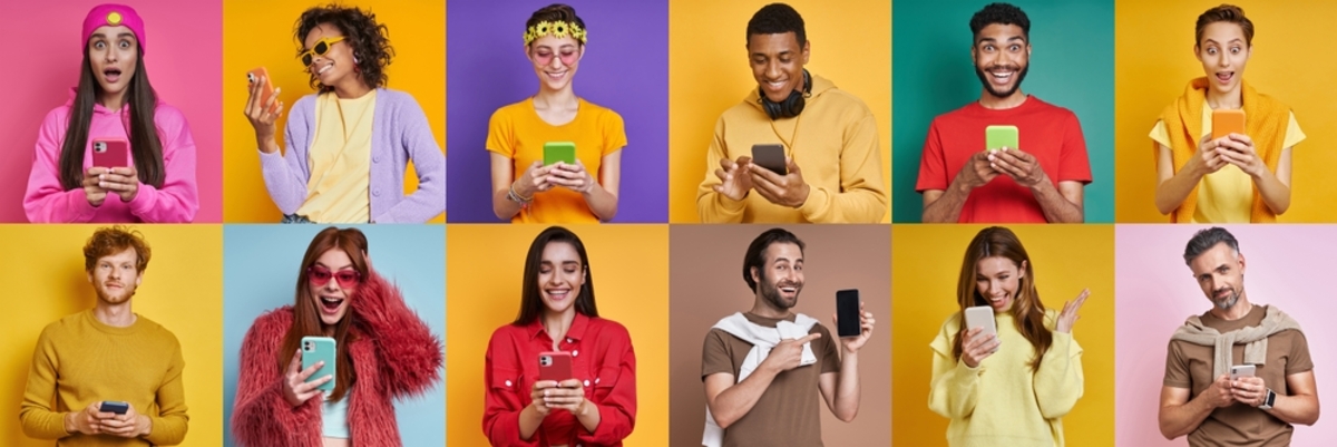 Collage mit verschiedenen Personen vor hellem Hintergrund | Luminar Neo Blog

