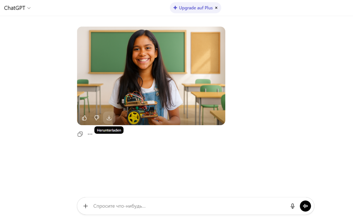 Speichern eines fertigen Bildes im GPT-Chat | Luminar Neo Blog 