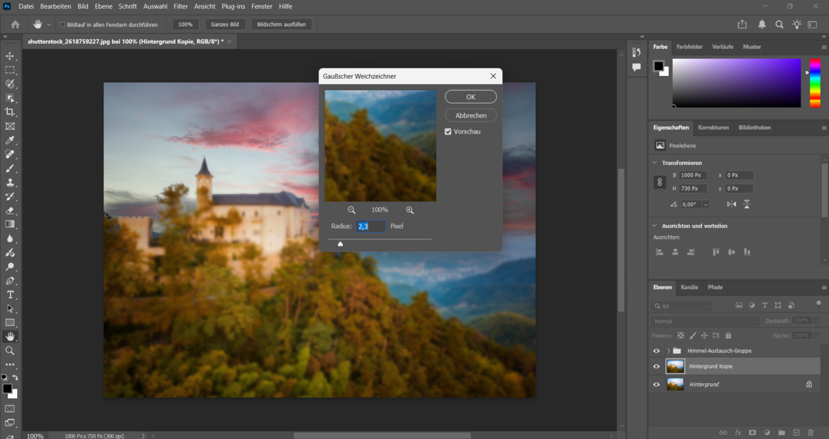 Gaußschen Weichzeichner in Photoshop | Luminar Neo Blog