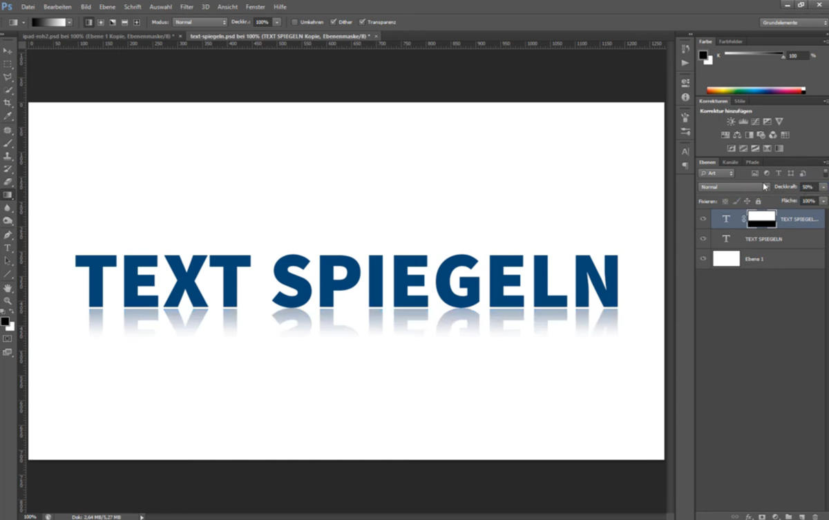 Text in Photoshop spiegeln | Luminar Neo Blog