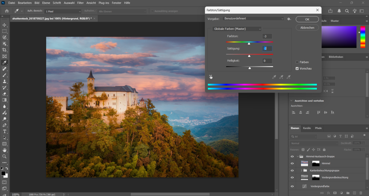 Himmelsfarbe in Photoshop bearbeiten | Luminar Neo Blog