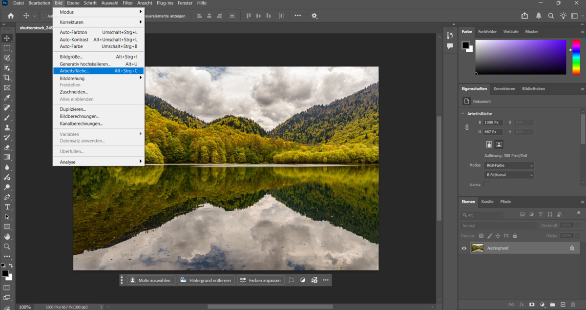 Arbeitsfläche  in Photoshop | Luminar Neo Blog

