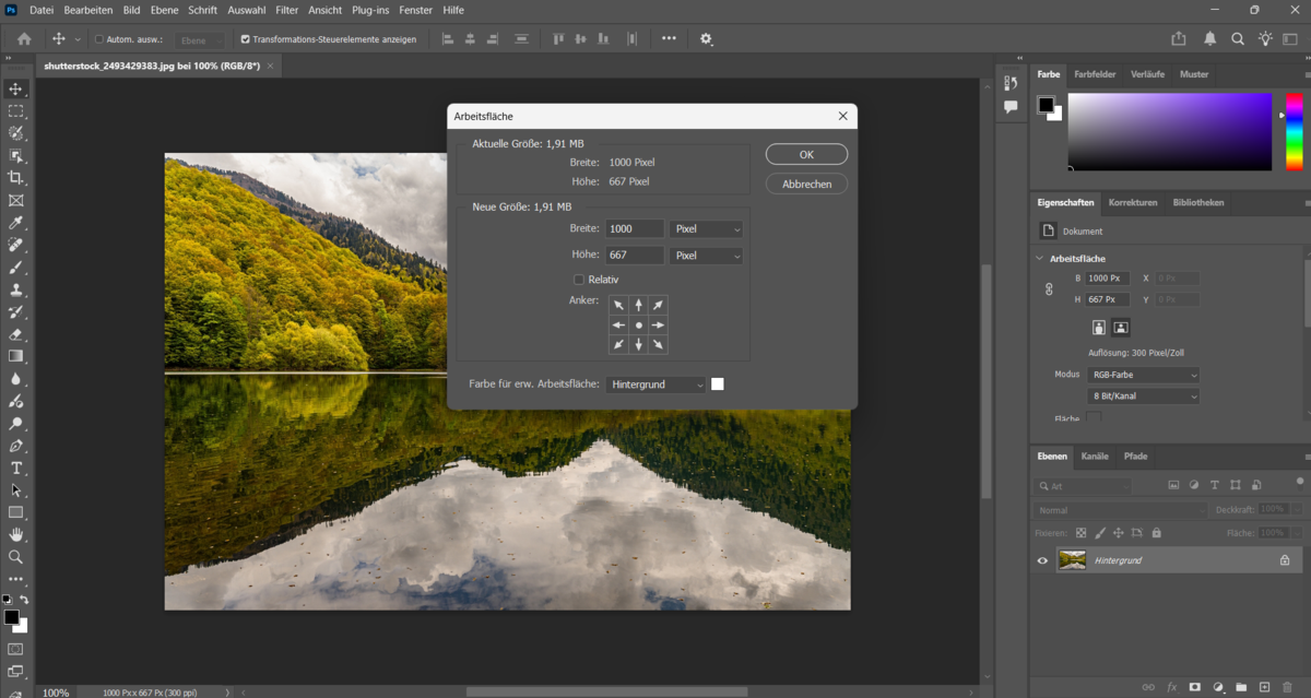 Einrichten der Arbeitsfläche in Photoshop | Luminar Neo Blog