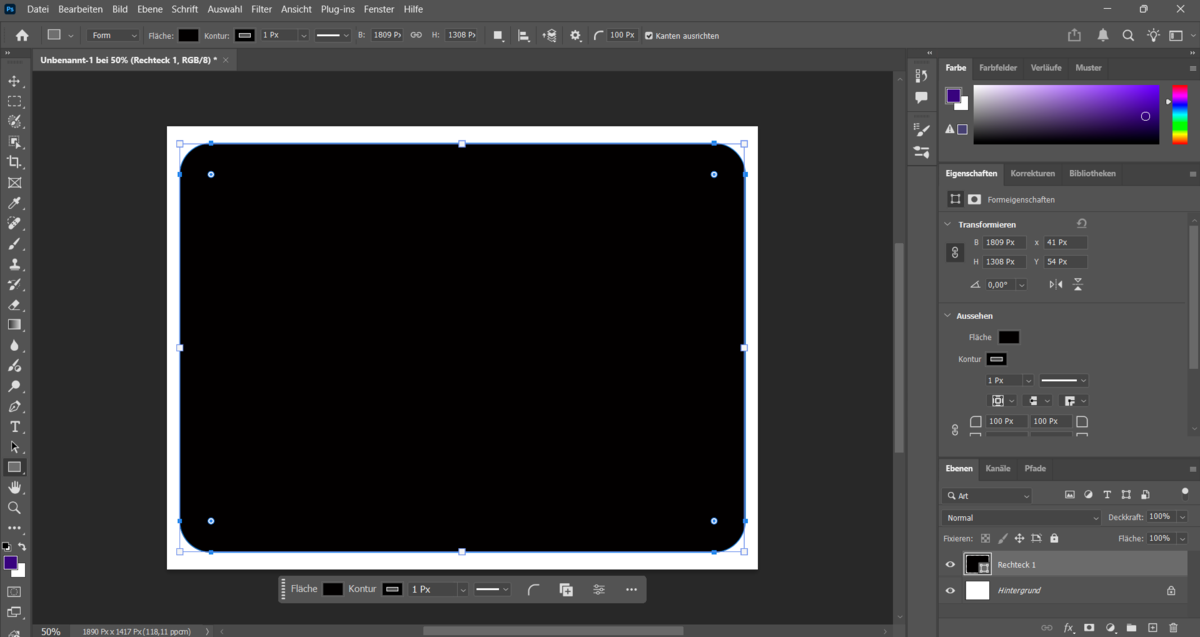 Abrunden von Ecken in Photoshop | Luminar Neo Blog
