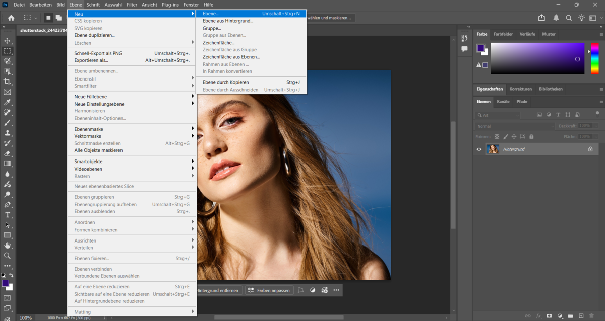 Hinzufügen einer neuen Ebene in Photoshop | Luminar Neo Blog

