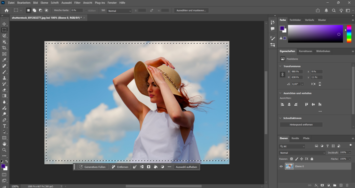 Auswahlrechteck-Werkzeug in Photoshop | Luminar Neo Blog