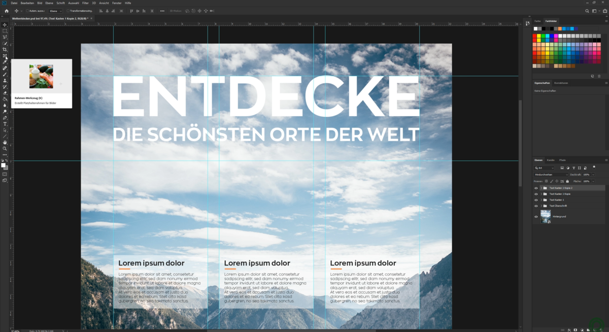 Rahmen-Werkzeug in Photoshop | Luminar Neo Blog