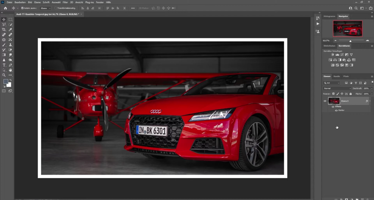 Fertiges Foto in einem Rahmen in Photoshop | Luminar Neo Blog