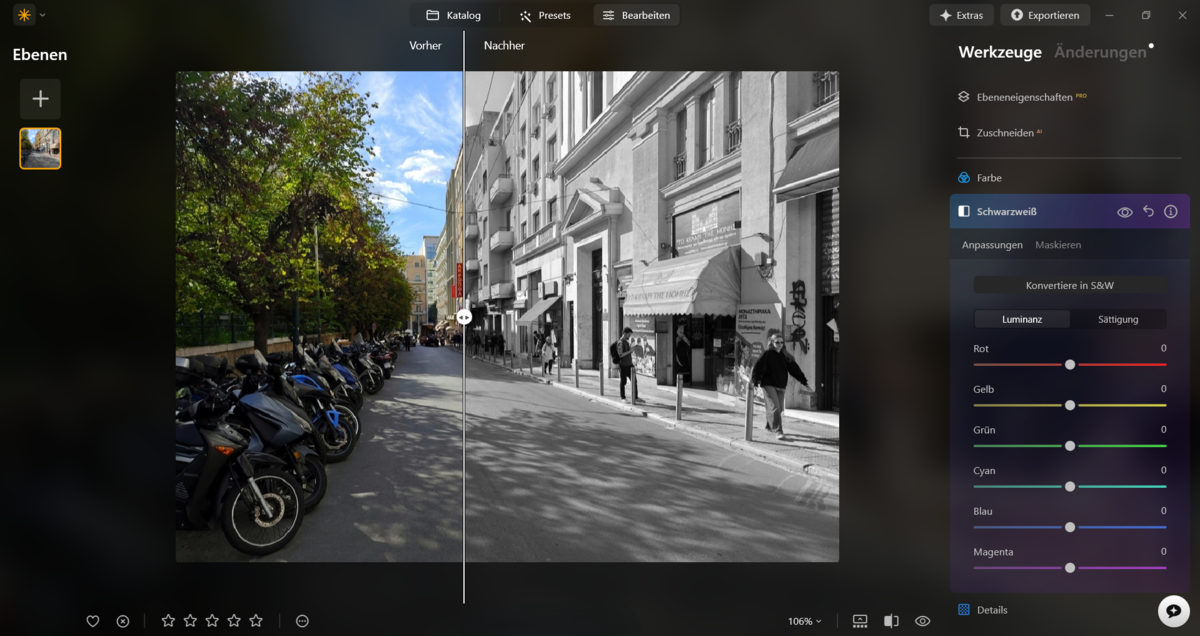 Schwarz Weiß Effekt in Luminar Neo | Luminar Neo Blog