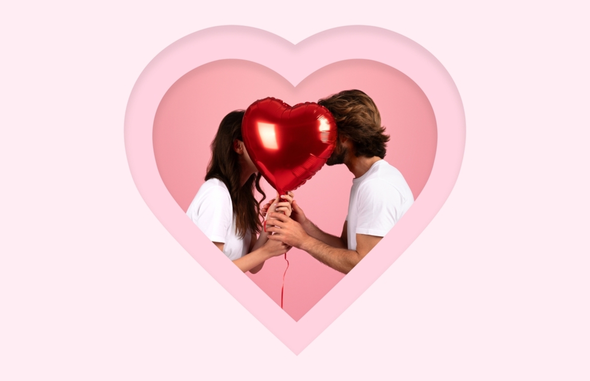 Ein Foto von einem Mann und einem Mädchen in einem Herzrahmen | Luminar Neo Blog