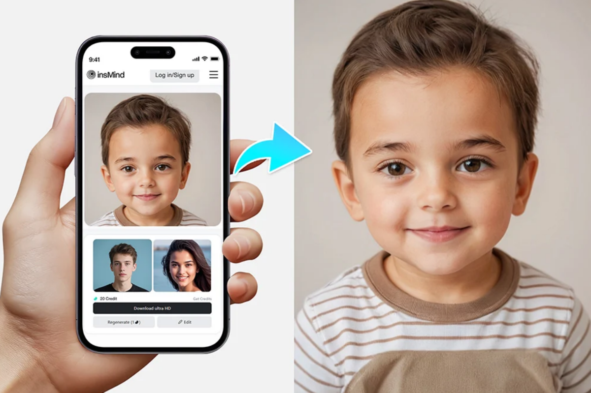 insMind KI Kleinkind Generator | Luminar Neo Blog