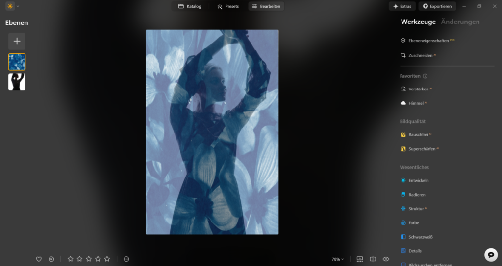 Das fertige Doppelbelichtungsfoto in Luminar Neo | Luminar Neo Blog