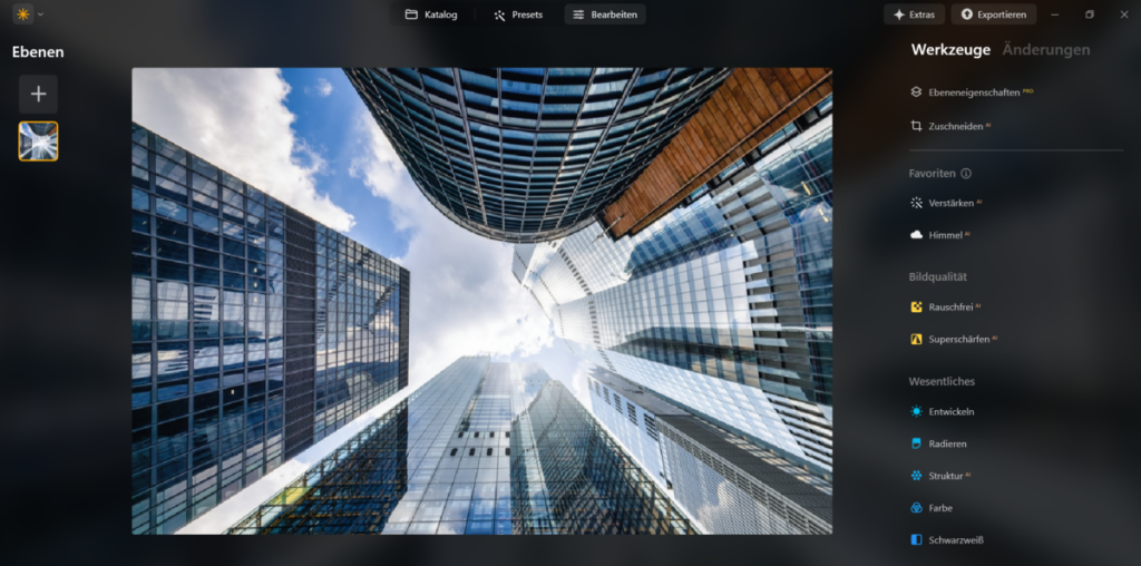 Screenshot der Luminar Bildbearbeitungssoftware | Luminar Neo Blog