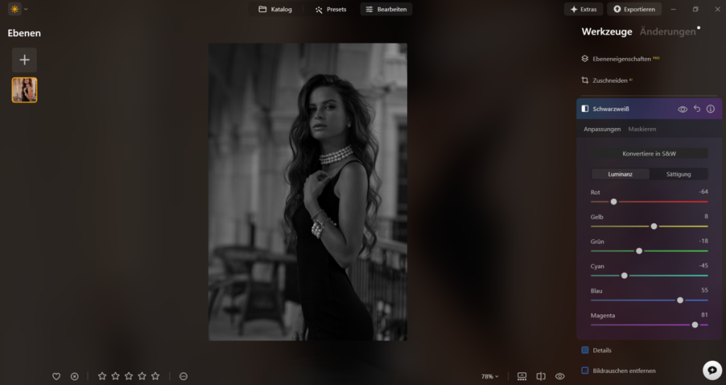 Fotos in Luminar Neo in Schwarzweiß umwandeln | Luminar Neo Blog
