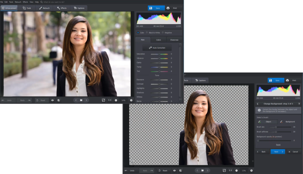 Auswahl eines Fotos und Auswahl eines Objekts in einem Fotoeditor | Luminar Neo Blog