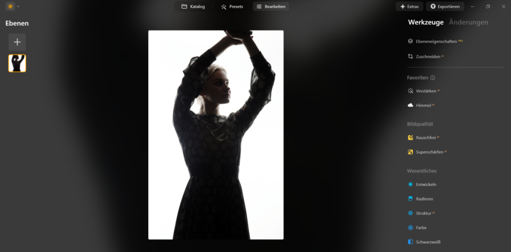 Ein Foto eines Mädchens ohne Hintergrund in Luminar Neo | Luminar Neo Blog