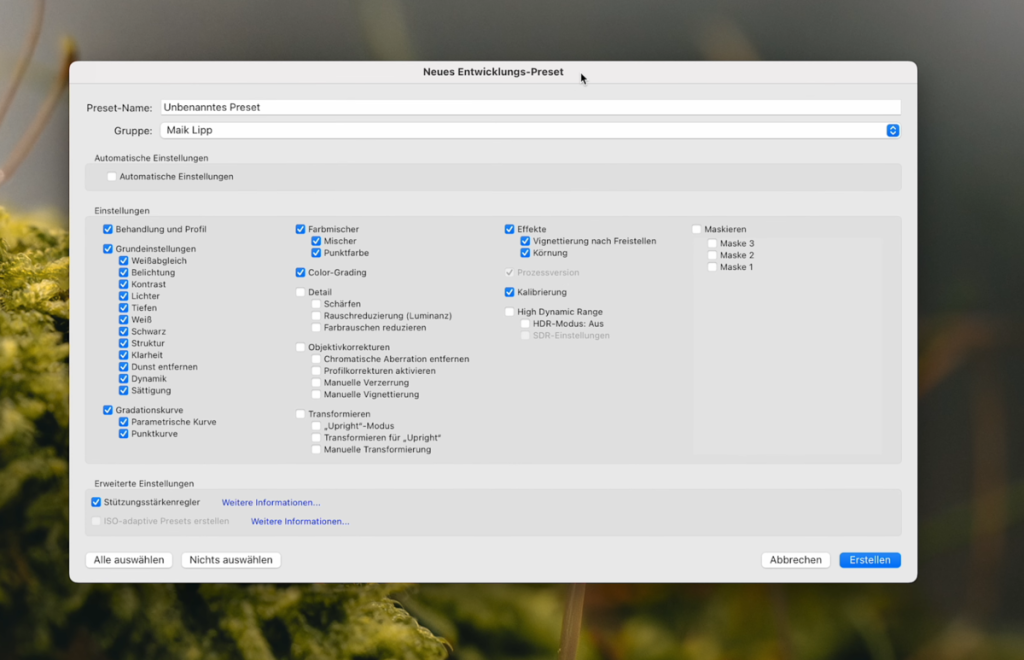 Erstellen einer Voreinstellung in Lightroom | Luminar Neo Blog