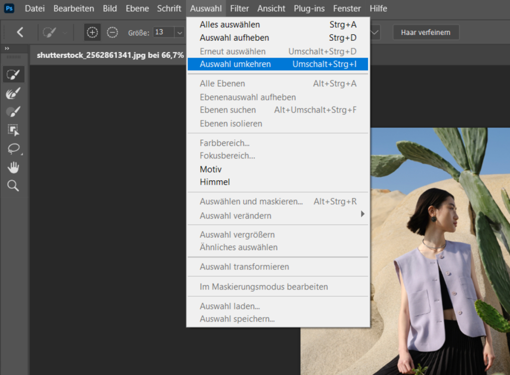 Auswahl umkehren in Photoshop | Luminar Neo Blog