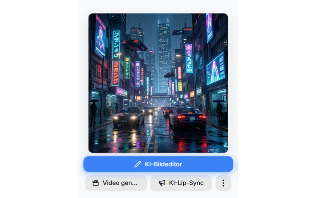 Neonbeleuchtete Stadt bei Nacht erstellt in KI | Luminar Neo Blog