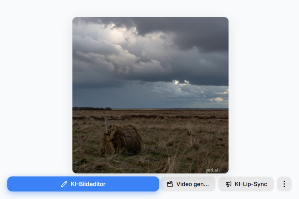 Trockene Landschaft mit Gebirge erstellt in KI | Luminar Neo Blog