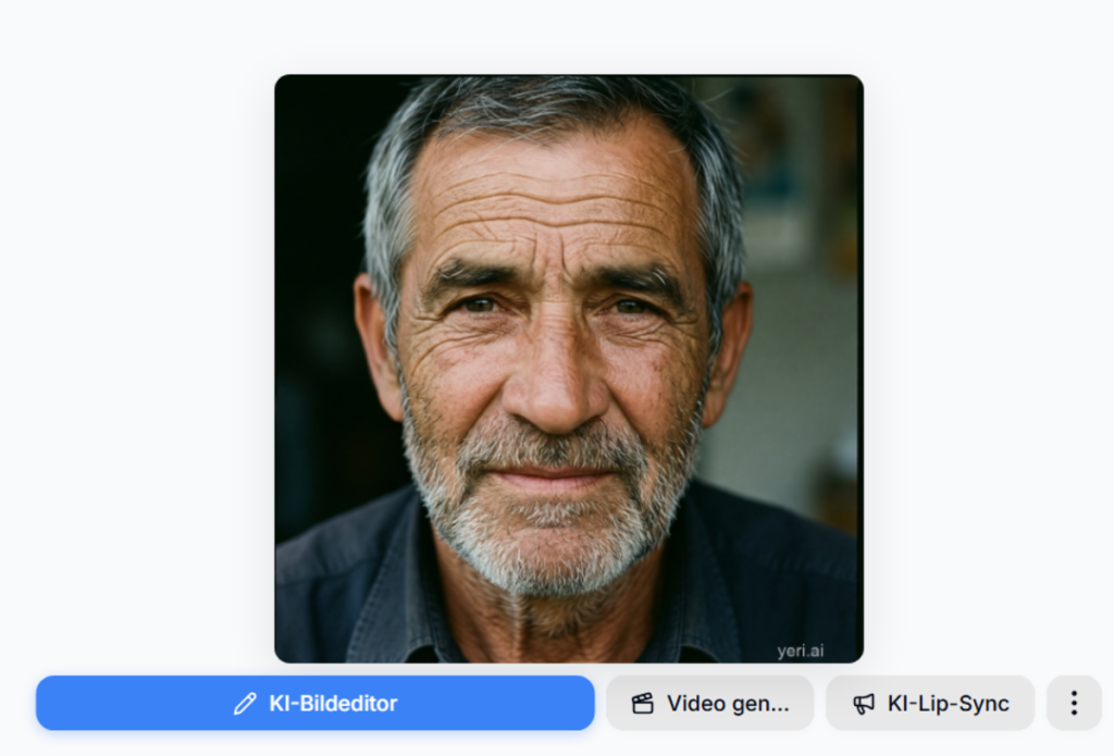 Porträt eines älteren Mannes erstellt in KI | Luminar Neo Blog
