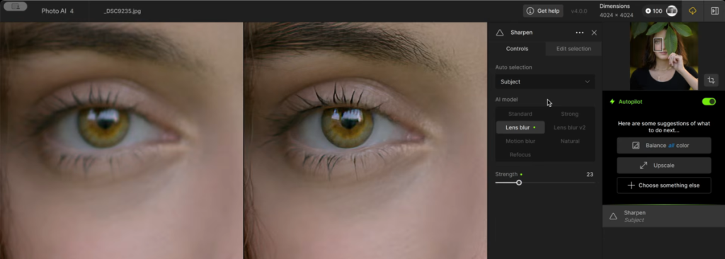 Sharpen AI in Topaz Photo AI | Luminar Neo Blog