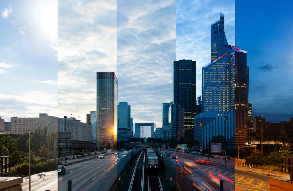 Fotos der Stadt zu verschiedenen Tageszeiten | Luminar Neo Blog