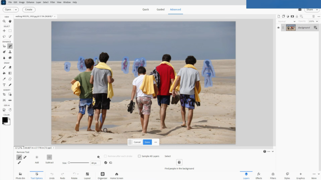 Objekte in Adobe Photoshop Elements 2026 entfernen | Luminar Blog
