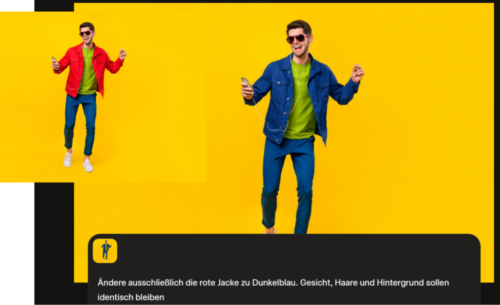 Die Farbe einer Jacke in Grok ändern | Luminar Blog